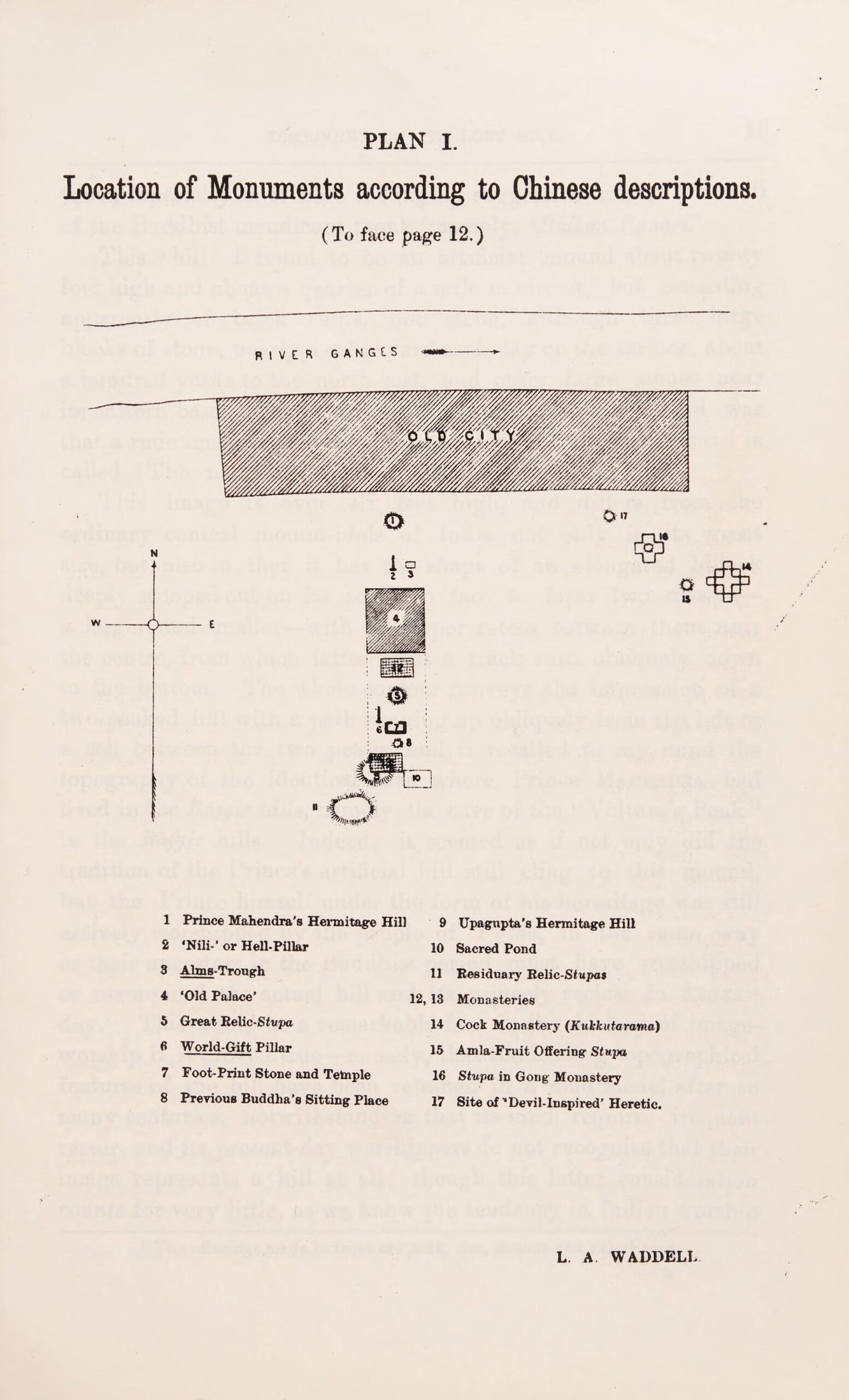 Location of Kukkutarama monastery according to Chinese descriptions.